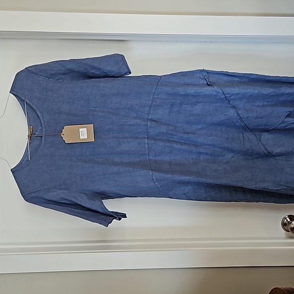 klasiks linen dress Klasiks Dresses | Nwt Klasiks Linen Dress | Color: Blue | Size: M